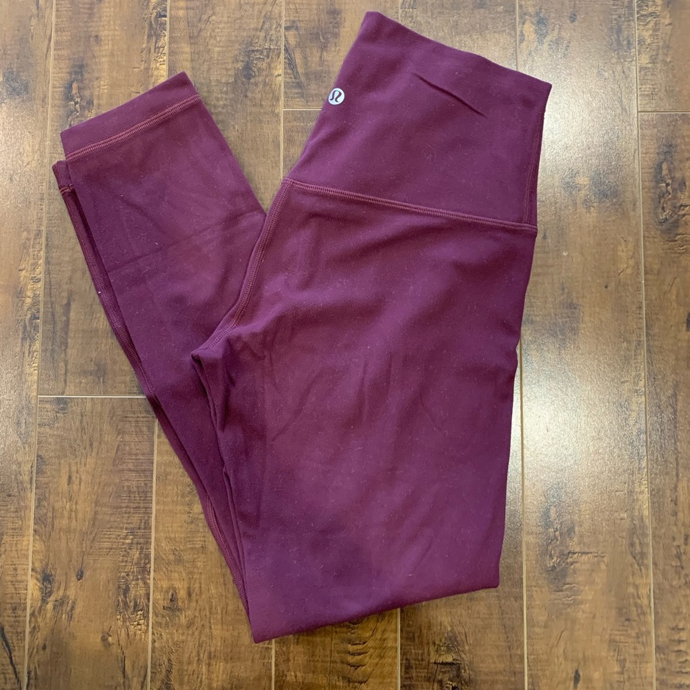 align leggings 25inch no pilling beautiful burgundy color